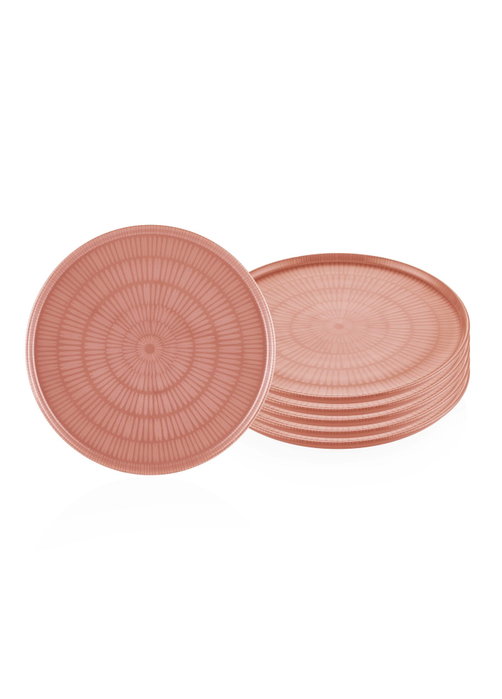 Hermia Juego de platos de 6 piezas en color Somón, Cerámica, NON0028 de 26 cm Hermia Juego de platos de 6 piezas en color Somón, Cerámica, NON0028 de 26 cm